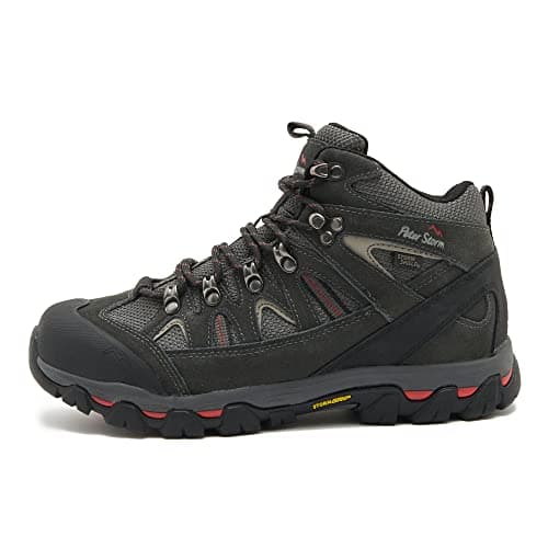 Image of Peter Storm Men’s Arnside II Mid Walking Boot with High Traction Rubber Sole & Ankle Support (Grey, UK Footwear Size System, Adult, Men, Numeric, Medium, 10)