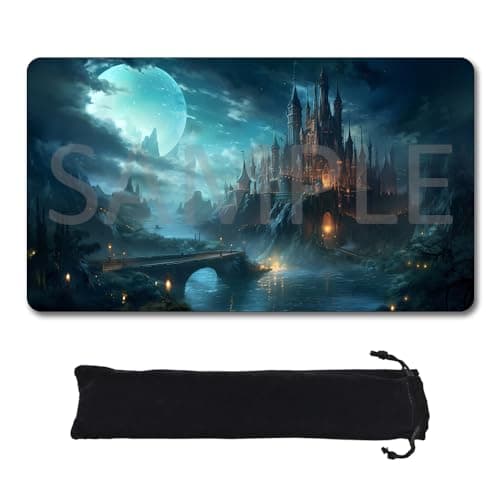 Image of Playmats Compatible Lorcana Size 24x14 Inches TCG Gaming Mat 44, Non-Slip Rubber with Zones Play Mat and Free Storage Bag (no Zone,24 x 14 in)