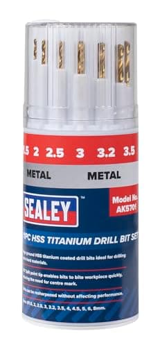 Image of Sealey HSS Titanium Drill Bit Set 11pc - AK5701