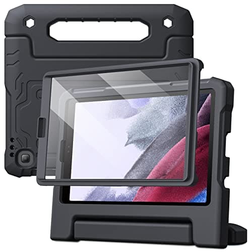 Image of JETech Kids Case for Samsung Galaxy Tab A7 Lite 8.7-Inch 2021 (SM-T227/T225/T220) with Built-in Screen Protector, Shockproof Full-Body Handle Stand Tablet Protective Cover (Black)