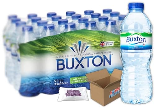 Image of Buxton Still Natural Mineral Water | Healthy Drink | Pure & Natural | 500ml | (Pack of 24) Boxed Treatz