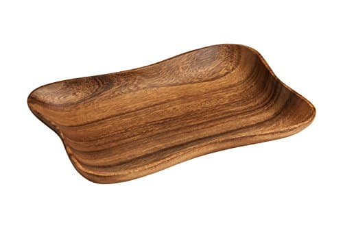 Image of Premier Housewares Acacia Wood Socorro Serving Dish - Brown, H3 x W25 x D18cm