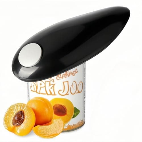 Image of Cooks Professional Electric Can Opener - Redefine Cooking Ease for Seniors & Arthritic Patients with Innovative Hands-Free Operation and One Touch Design ((NightBlack))