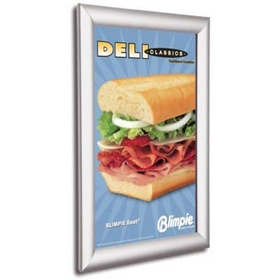 Image of PACK OF 10 A4 SNAPFRAMES - 25mm Profile Silver Anodised Snap frame - Poster Display QTY 10