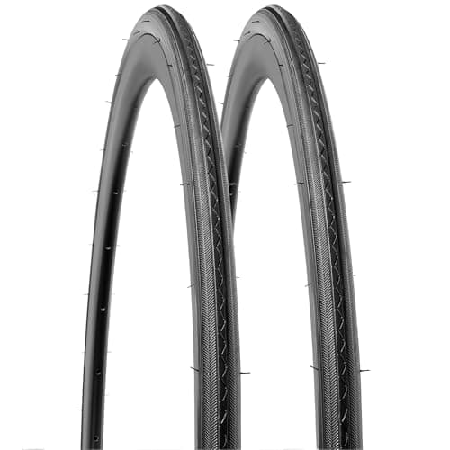 Image of YunSCM 2Pcs Foldable 700C/28 Inch Bike Tyres 700x25C 28x1.0 Tires 25-622 Compatible with 700x25C 700x26C Road Bikes, City Bicycle Bike Tyre