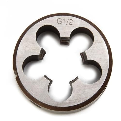 Image of WheatThrive HSS Pipe Thread Die, BSP Round Die, G1/8-G3/4 Taps, High Hardness Steel, Right Hand Cut for Metalworking