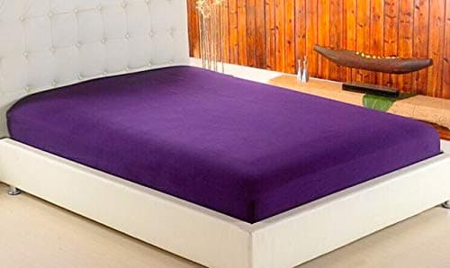 Image of LOOMS & LEAVES 100% PERCALE QUALITY POLY COTTON PILLOW CASES IN PLUM, PILLOWCASE (PAIR)