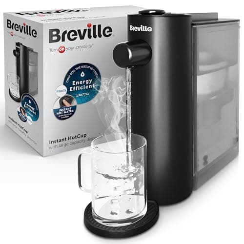 Image of Breville Instant HotCup Hot Water Dispenser | 3kW Fast Boil | 1.4L Large Capacity | Energy Efficient | Brita Filter Included | Metallic Black [VKT241]