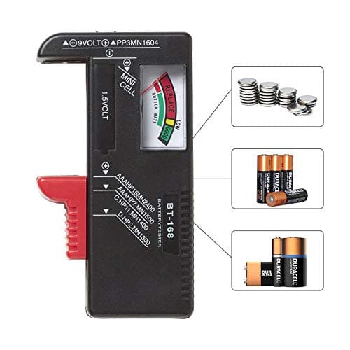Image of Nartel® Analogue Battery Tester Multi Size Battery Checker for AA AAA C D 9V 1.5V Button Cell Batteries (Requires No Battery for Operation)