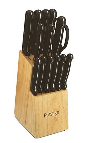 Image of Prestige Knife Block, 15pce, Light Brown