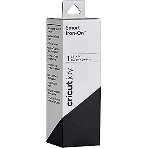 Image of Cricut Joy Smart HTV Heat Transfer Vinyl | Black | 0.6 m | HTV Heat Transfer Vinyl Roll | Iron-On Vinyl for Fabric & T-Shirts | Compatible with All Cricut Cutting Machines | Joy Smart HTV Iron-On