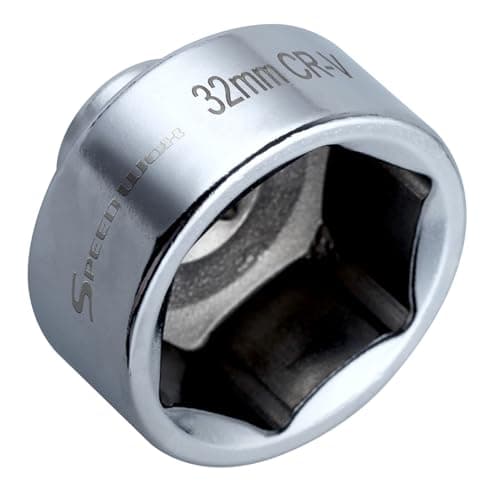 Image of SPEEDWOX 32mm Oil Filter Wrench - Low Profile Oil Filter Removal Tool, 6-Point Socket, 3/8" Drive, Compatible with GM, Volkswagen, Chevrolet, Saturn, Pontiac, Saab
