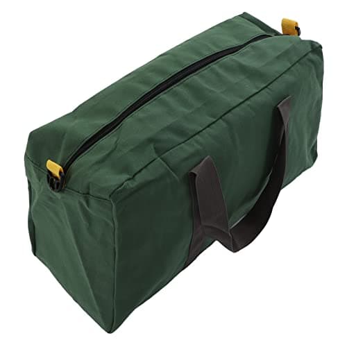 Image of 18in 20in Hand Tool Bag, Heavy Duty Canvas Tool Tote, Large Capacity Wide Mouth Portable Bag for Carpentry Electrician, with Easy Access and End Pockets (18 Inch (6‑12 Years Old