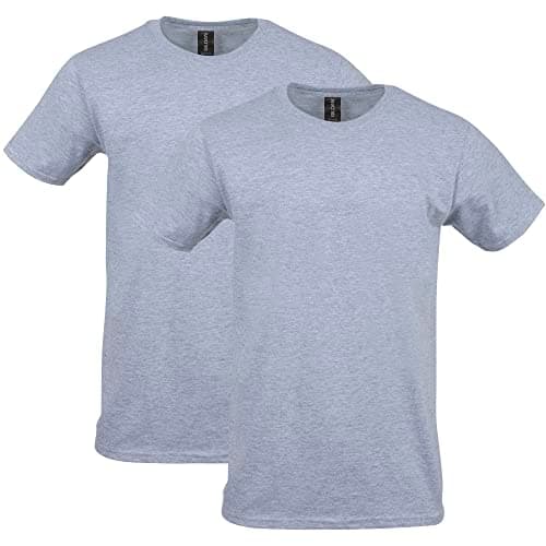 Image of Gildan Unisex's Softstyle Cotton T-Shirt, Style G64000, Multipack, Sport Grey (2-Pack), XL (Pack of 2)