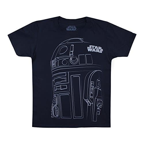 Image of Star Wars Boy's R2D2 Outline Regular Fit Crew Neck Short Sleeve T - Shirt, Blue (Navy), 3-4 Years