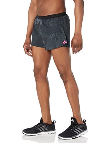 Image of Adidas Men's Adizero Split Shorts, Black/Grey, X-Large