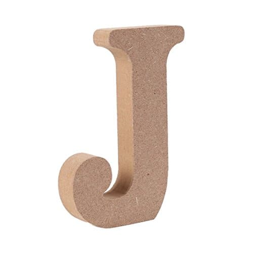 Image of Freeas Freestanding Wooden Letters, Alphabet Decorative Wood Letters Hanging Wall 26 Letters DIY Words Sign for Children Baby Name Girls Bedroom Wedding Birthday Party Home Décor (J)