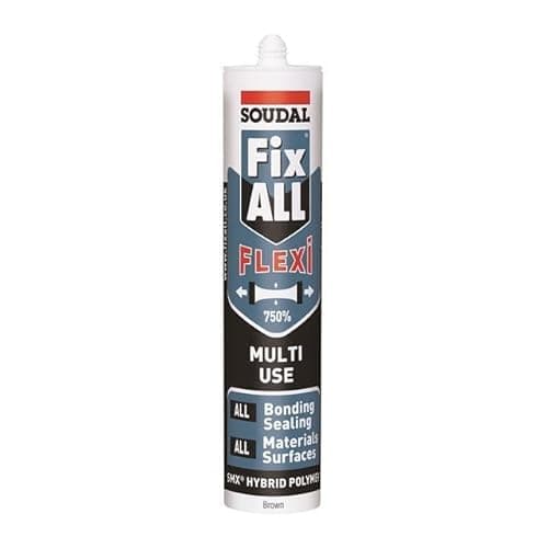 Image of Soudal Fix ALL Flexi Hybrid Polymer Bonding Sealant Adhesive & Filler Size 290ml (Brown)