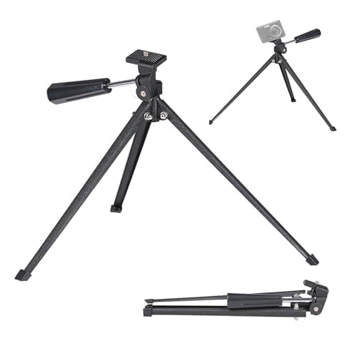 Image of Praktica Ultra Lightweight Portable Pan & Tilt Desktop Tripod with ¼’’ Mounting Screw for Photography, Cameras inc GoPro, Mirrorless, Video, Ring Light, Web Cam, Selfies, Vlogging & more