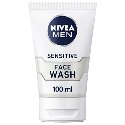 Image of NIVEA MEN Sensitive Face Wash with Zero Percent Alcohol Pack of 6 (6 x 100 ml), Men's Face Wash with Vitamin E, Especially for Sensitive Skin, Men's Skin Care Essentials