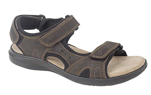 Image of Roamers 3 Touch Fastening Sports Sandal Suede Sock Mens UK 9 Brown