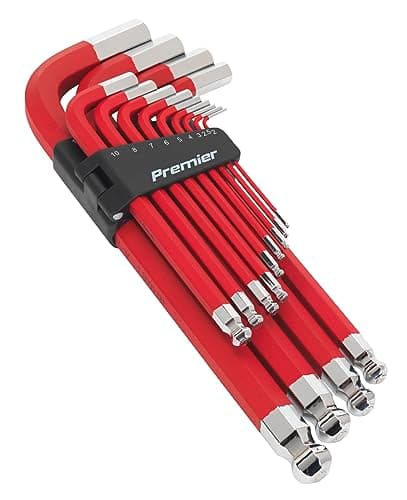 Image of Sealey AK7187 Jumbo Ball-End Hex Key Set 13pc Anti-Slip - Metric