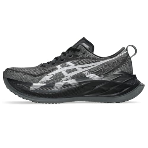 Image of ASICS Unisex SUPERBLAST Running Shoes, Black/White, 13 Wide Women/11.5 Men