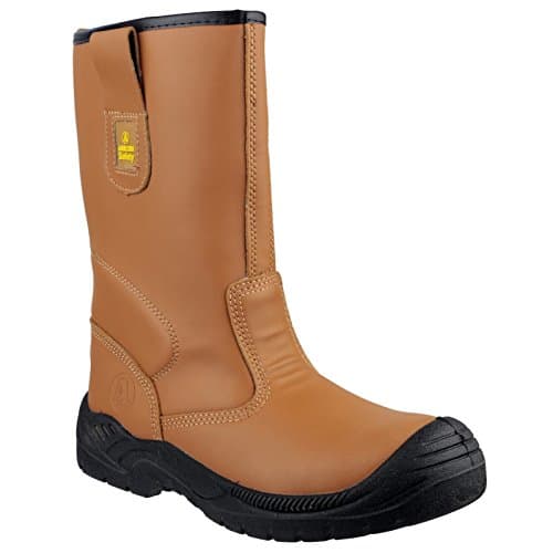 Image of Amblers Safety Unisex FS142 Water Resistant Pull On Safety Rigger Boot/Riggers Safety,Tan, Size UK 8