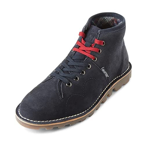 Image of Grafters Heritage Unisex Real Suede Leather Monkey Boots - Navy - 5 UK
