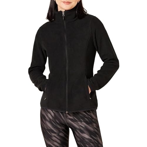 Image of Amazon Essentials Women's Classic-fit Long-Sleeved Full Zip Polar Soft Fleece Jacket (Available in Plus Size), Black, L