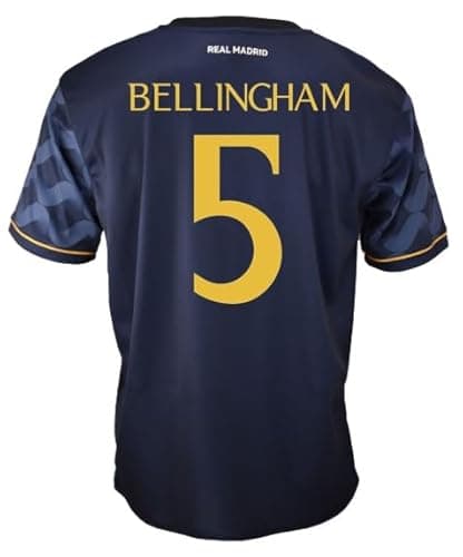 Image of Real Madrid Bellingham 5 Away Shirt of the Season 2023-2024 - Official Licensed Replica - Adult, blue, M
