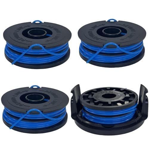 Image of esmusssein 4Pcs Spool & Line for Spear and Jackson GT450, GT600, N1F-GT-280/450-D, 56030ET Strimmer Trimmer, Strimmer Spool Grass Trimmer Spool Replacement