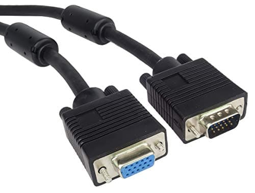 Image of PremiumCord VGA Extension Cable 5 m, M/F, HQ (Coax), SVGA Video Monitor Coaxial Cable for Full HD 1080p, DDC2, Black, kpvc05