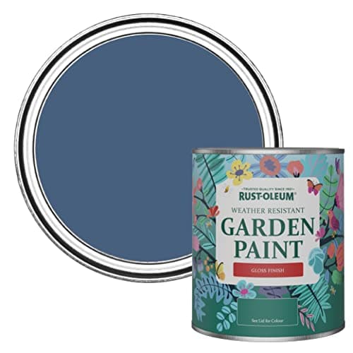 Image of Rust-Oleum Blue Mould-Resistant Garden Paint In Gloss Finish - Ink Blue 750ml