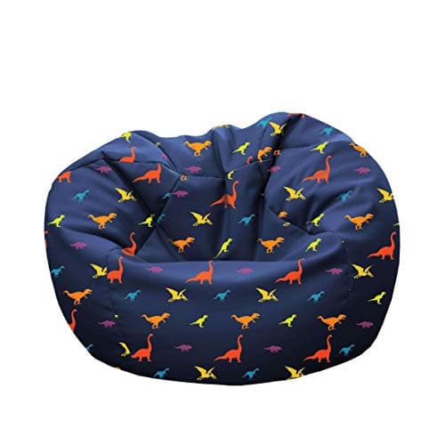 Image of rucomfy Kids Dinosaur Bean Bag Chair - Machine Washable, Safe & Durable Toddler Seating for Playrooms and Bedrooms - 65x65x80cm - (Small, Beanbag Only)