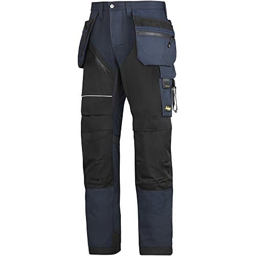 Image of Snickers 62029504064 Size 64 "RuffWork" Work Trousers - Navy Blue/Black