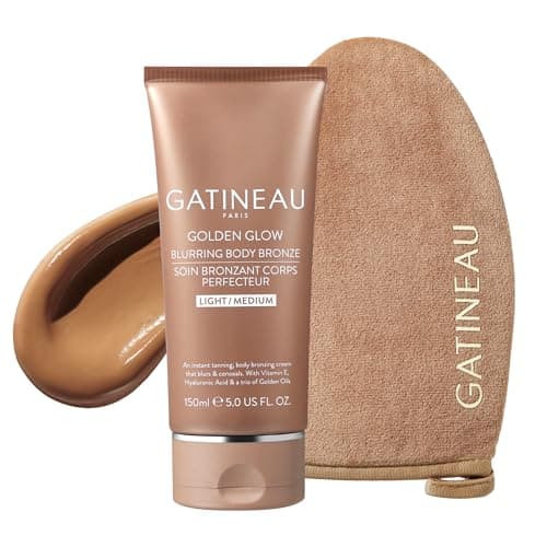 Image of GATINEAU Golden Glow Blurring Body Bronze - 150ml, Instant Sun-Kissed Tan, Skin Perfecting, Streak-Free & Transfer Resistant, Vitamin E, Hyaluronic Acid & Tri-Oil Complex, Light/Medium