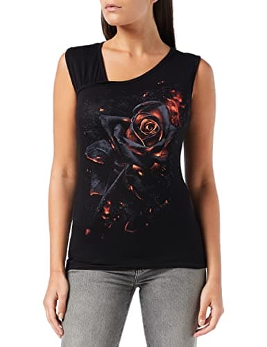Image of Spiral Women's G072 - Sleeveless Vest Top, Black, XXL UK