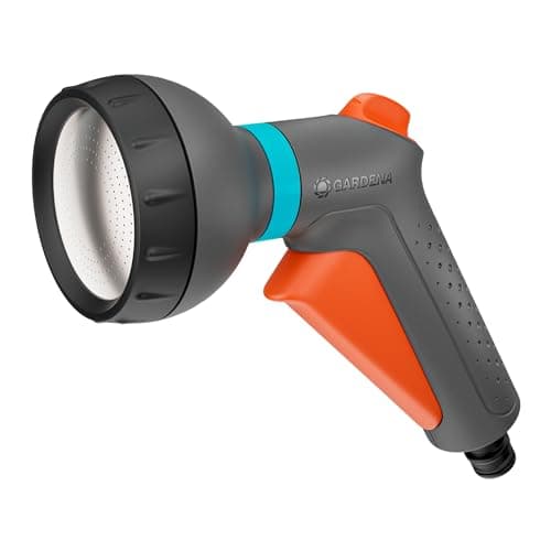 Image of Gardena Classic Watering Sprayer Sprayers & Nozzles: Garden hose sprayer, Soft spray pattern for plant watering, Made in Germany, Designed to last, On/off trigger locks automatically (18365-20)