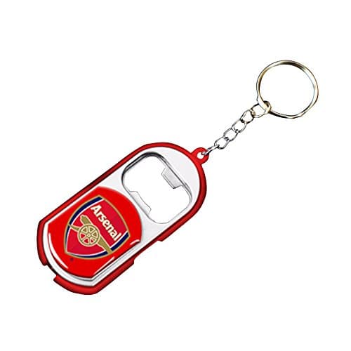 Image of Official Arsenal FC Torch Light Bottle Opener Keyring in a Gift Box