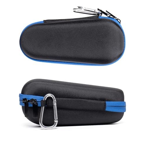 Image of Nincha Electric Razor Case for Braun Series 3, 5, 7, 9 Shavers, Hard Shell EVA Travel Case with Charger Storage, Shaver Protective Carrying Case with Carabiner Black&Blue