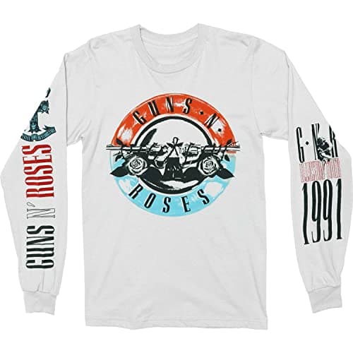 Image of Guns N Roses Men's GNRLST66MW03 T-Shirt, White, Large (40"-42")