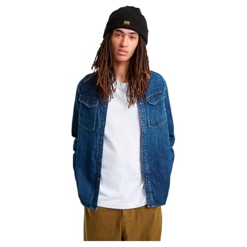 Image of G-STAR Men's Dakota Slim Shirt , Blue (worn in windward D23616-D252-G749), M