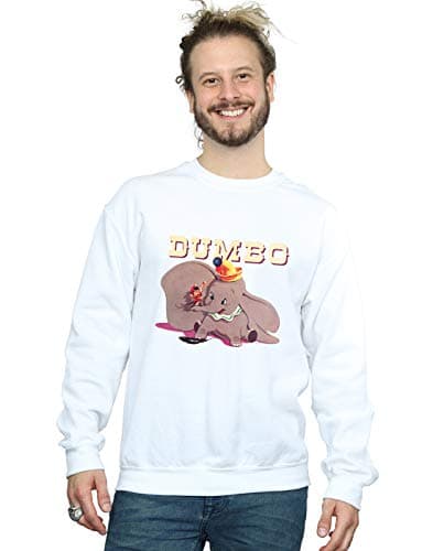Image of Disney Men's Dumbo Timothy's Trombone Sweatshirt White Large