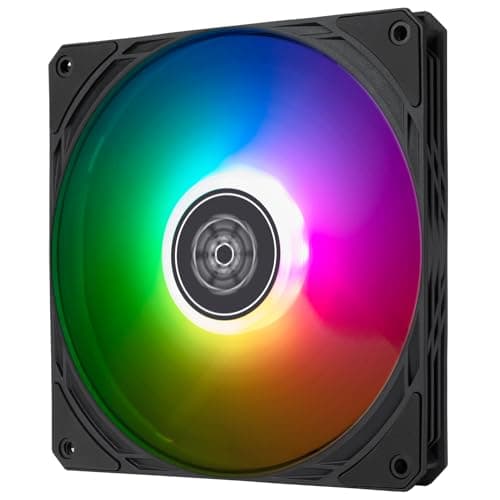 Image of SilverStone Technology Air Slimmer 140 Enhanced Performance 140mm Slim Fan with Full-Range PWM, ARGB Lighting and Shark Force Technology, (SST-AS140B-ARGB)