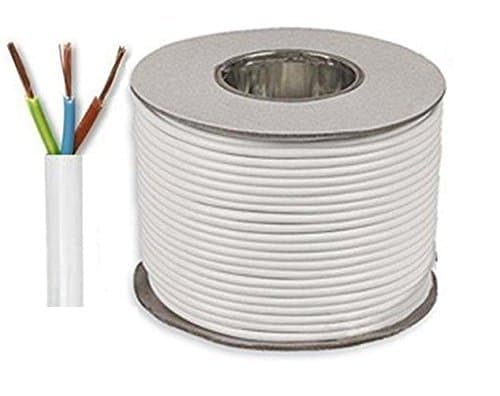 Image of White 3183Y 3 Core 1.5mm 16 Amp PVC Flexible Cable Cut To Length Flex (5 Meters)