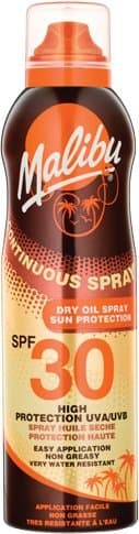 Image of Malibu Continuous Spray Dry Oil SPF 30 Sun Protection 175ml by Malibu