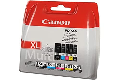 Image of CANON Ink Cartridge Canon PGI Pack 550XL Black + CLI 551 4 colors (Cyan/Yellow/Black/Magenta)