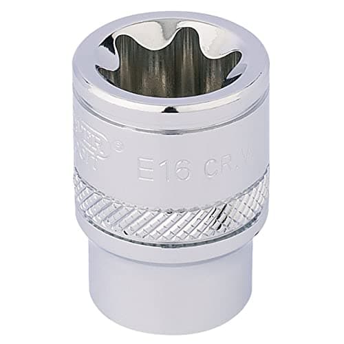Image of Draper 34204 TX-Star 3/8 Inch Square Drive E16 Socket, Blue