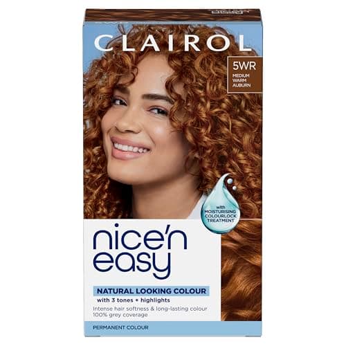Image of Clairol Nice'n Easy Crème, Natural Looking Oil Infused Permanent Hair Dye, 5WR Medium Warm Auburn
